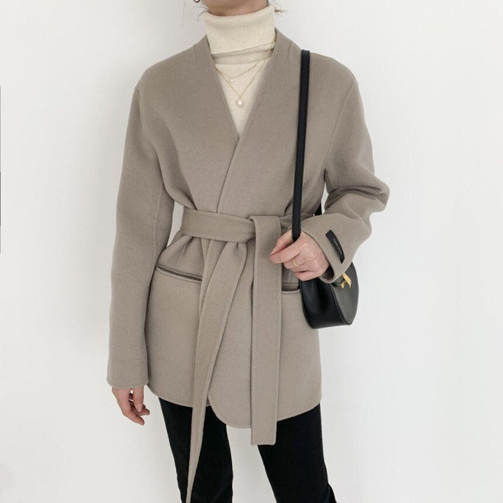 【outer】Vネックチェスターコート　M19078