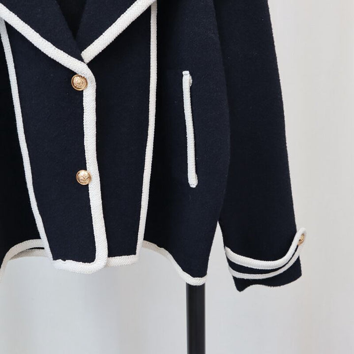 【outer】Vネックショートコート　M27779