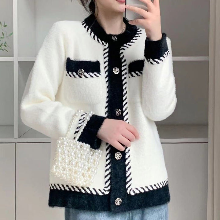【outer】ドッキングニットカーディガン　M17924