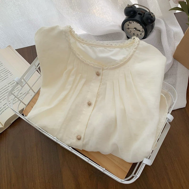 【tops】クルーネックシャツトップス　M29462