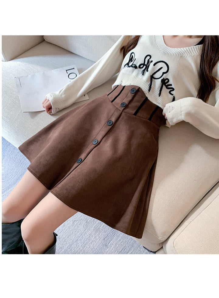 【bottoms】ハイウエストスカート　M28686