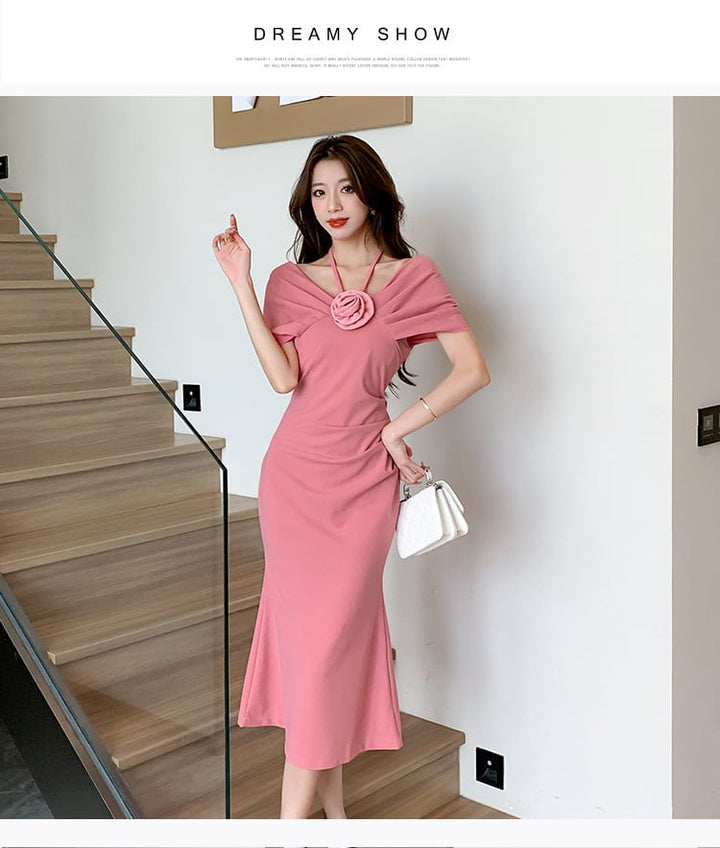 【dress】細身効果抜群♪エレガントデートワンピース　M17083