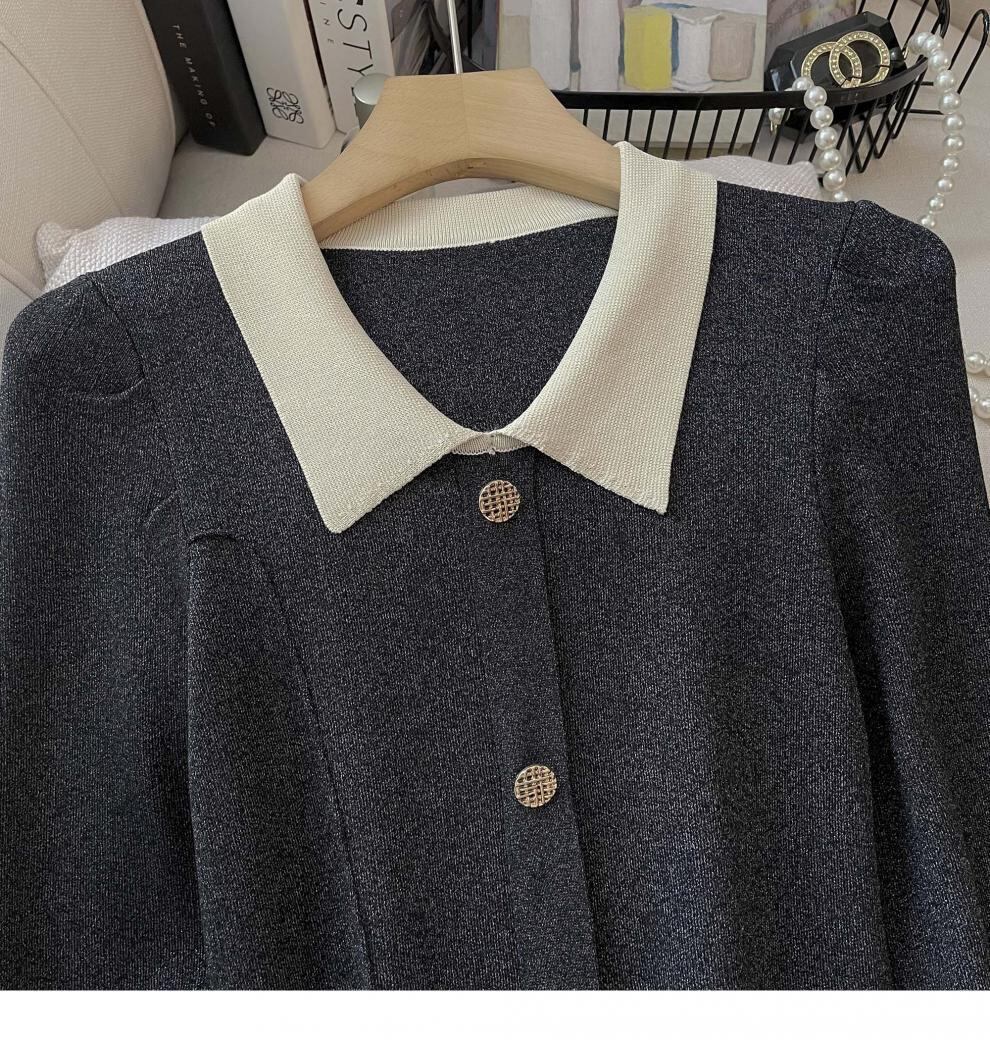 【dress】POLOネックニットワンピース　M18929