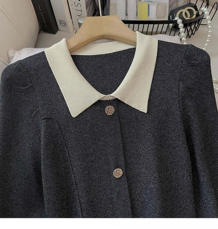 【dress】POLOネックニットワンピース　M18929