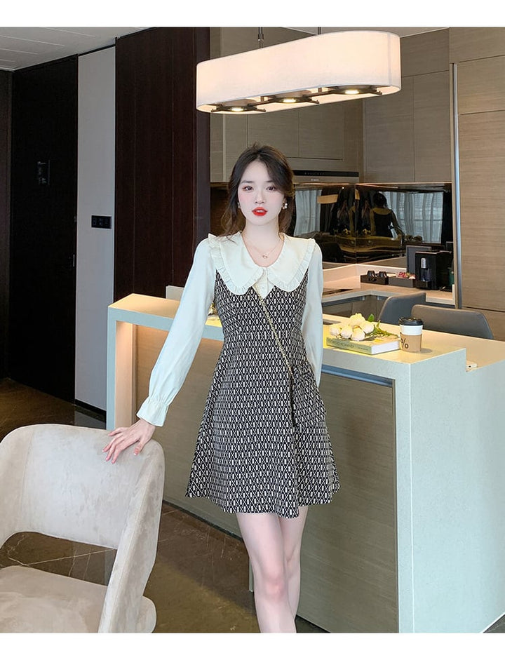 【dress】気質満点大人可愛い切り替えデートワンピース　M17405