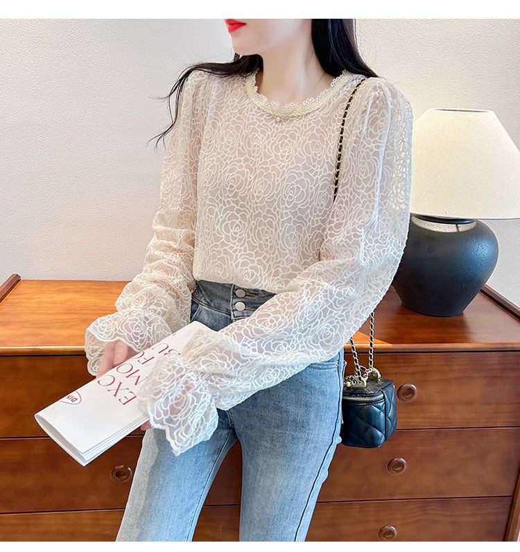 【tops】レースシャツトップス　M20983