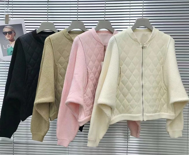 【outer】切り替えニットカーデ　M26761