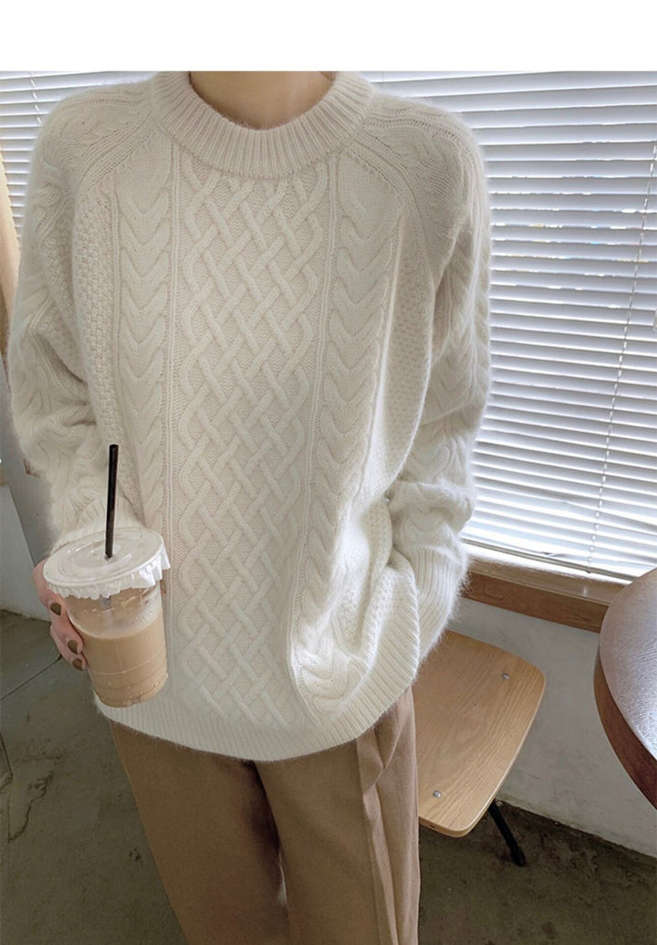 【tops】クルーネックニットセーター　M19168