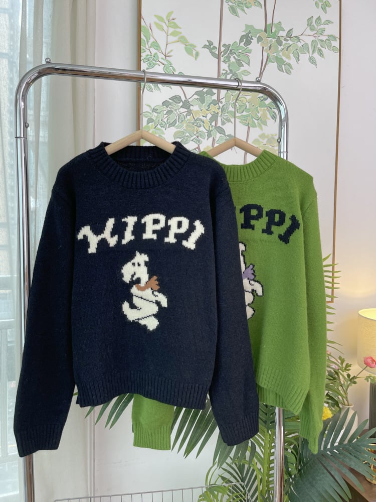 【tops】ジャカードニットセーター　M26686