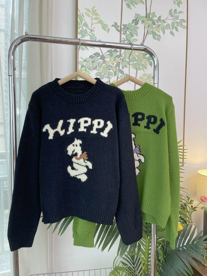 【tops】ジャカードニットセーター　M26686