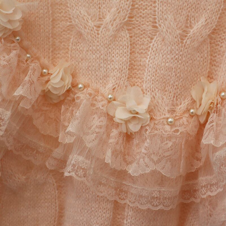 【tops】チュールコンビニットセーター　M29324