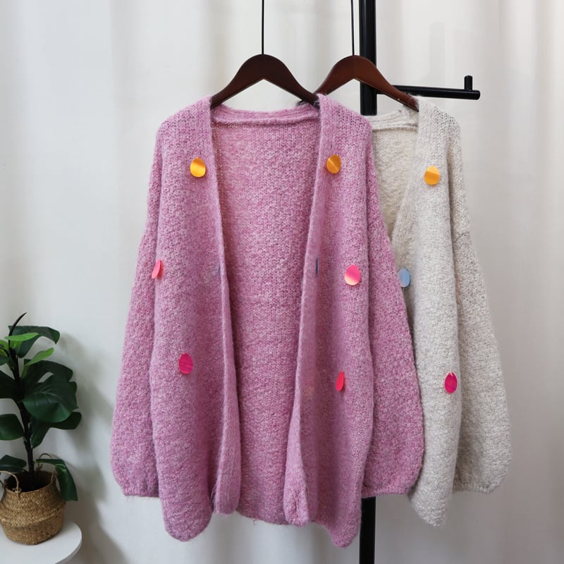 【outer】Vネックニットカーデ　M26373