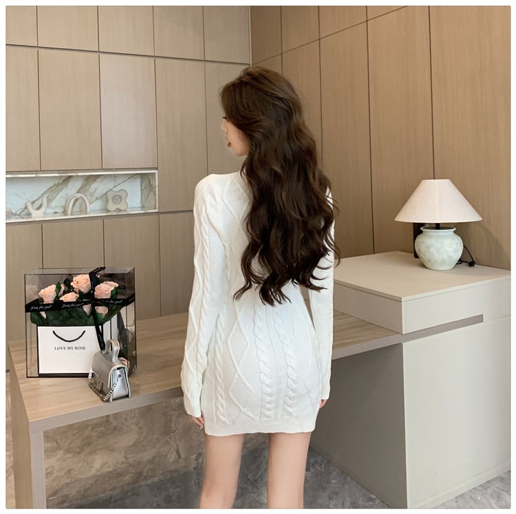 【dress】今季マストバイニットワンピース韓国系着心地良い　M17573