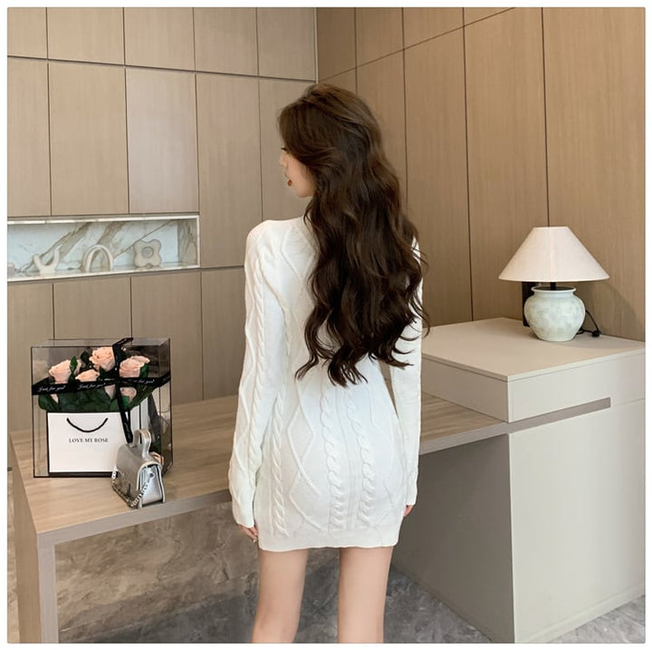 【dress】今季マストバイニットワンピース韓国系着心地良い　M17573