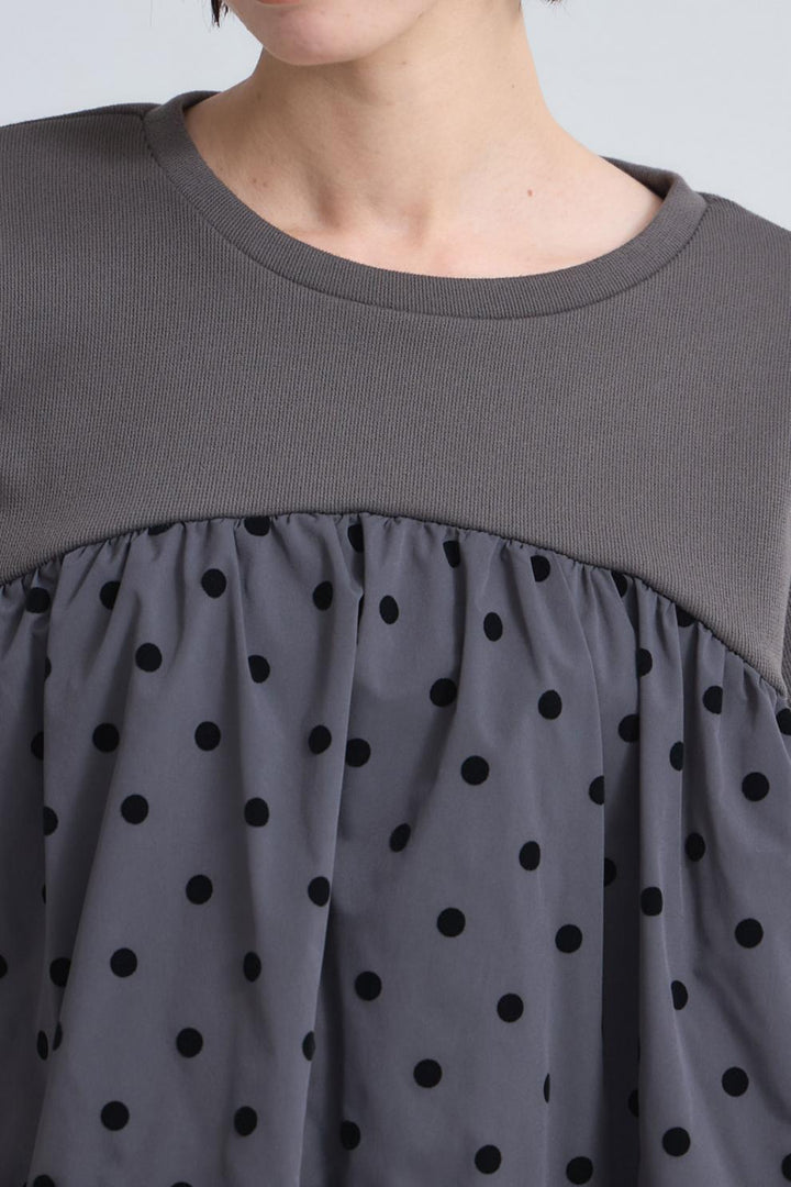 【tops】ドット柄プルオーバー　M28043