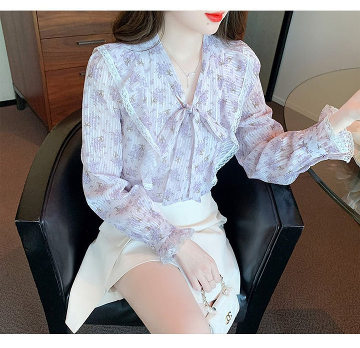 【tops】花柄シャツトップス　M20985