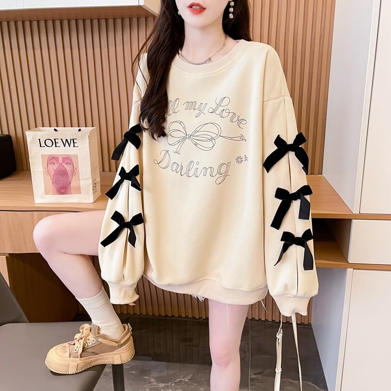【tops】リボン付きプルオーバー　M26564