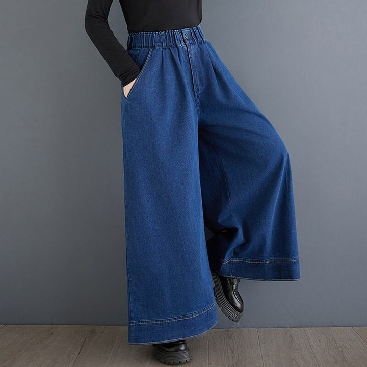 【bottoms】デニムワイドパンツ　M29432