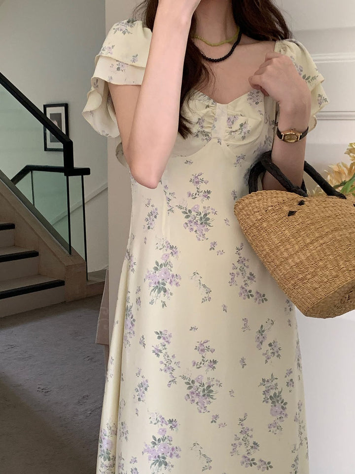 【dress】花柄ワンピース　M25113