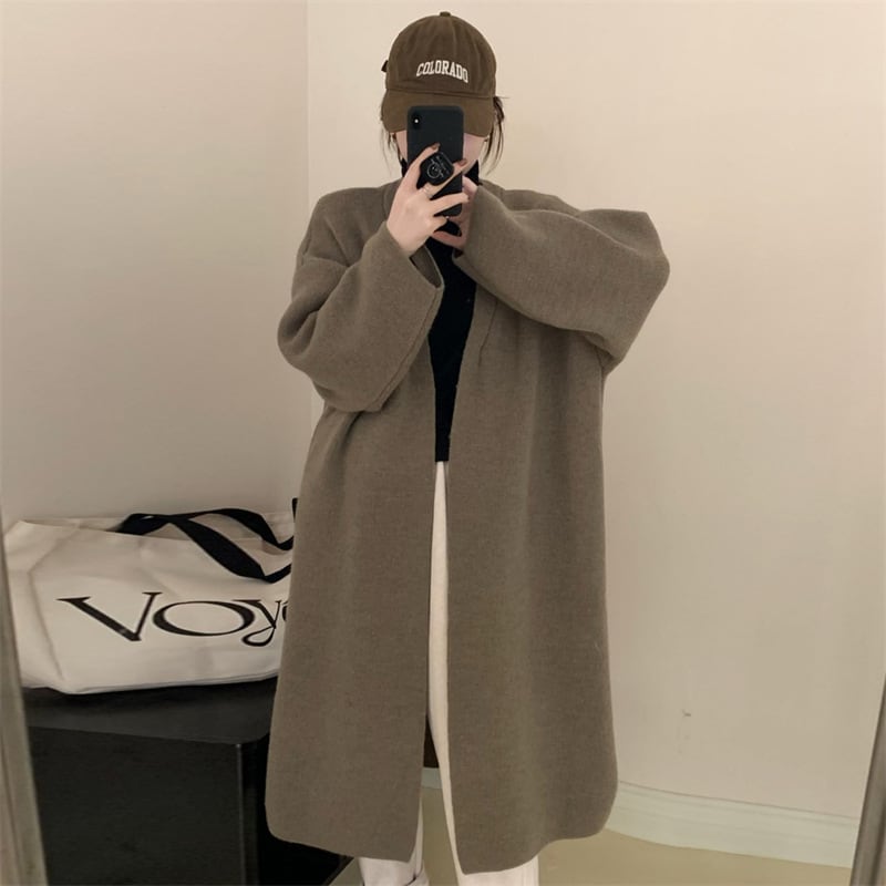 【outer】ロング丈ニットカーデ　M18409