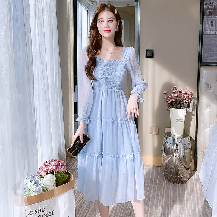 【dress】好感度UPエレガント切り替えデートワンピース　M17219
