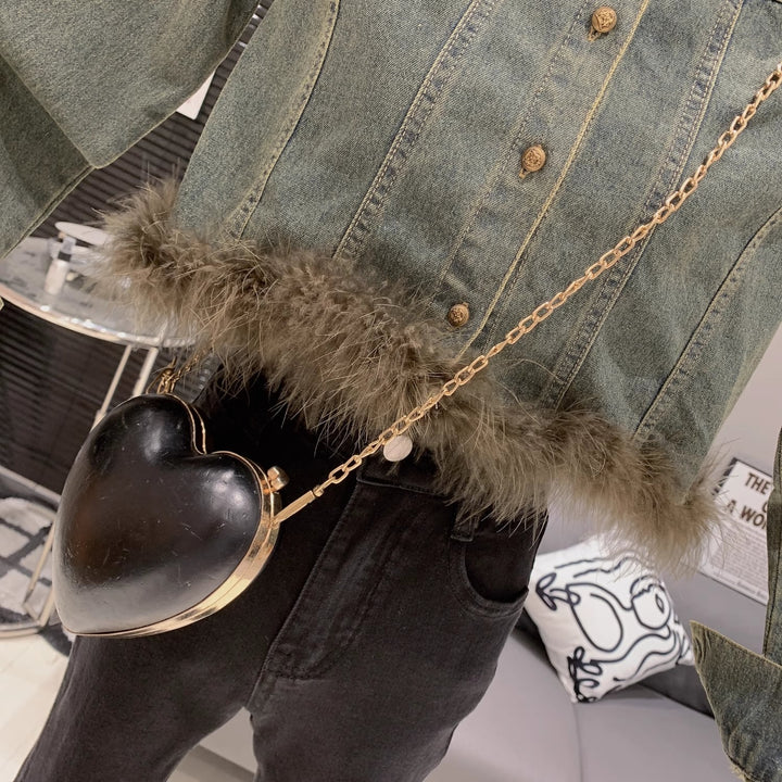 【outer】ファーデニムジャケット　M18119
