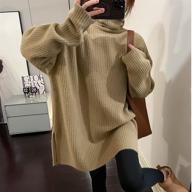 【tops】ハイネックニットセーター　M18368