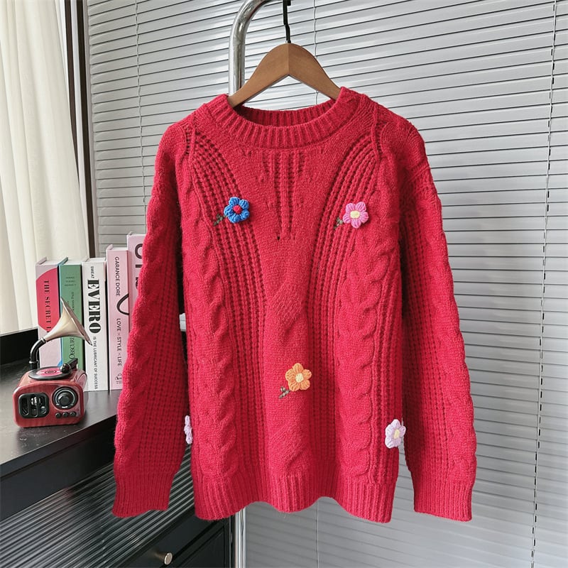 【tops】クルーネックニットセーター　M26878
