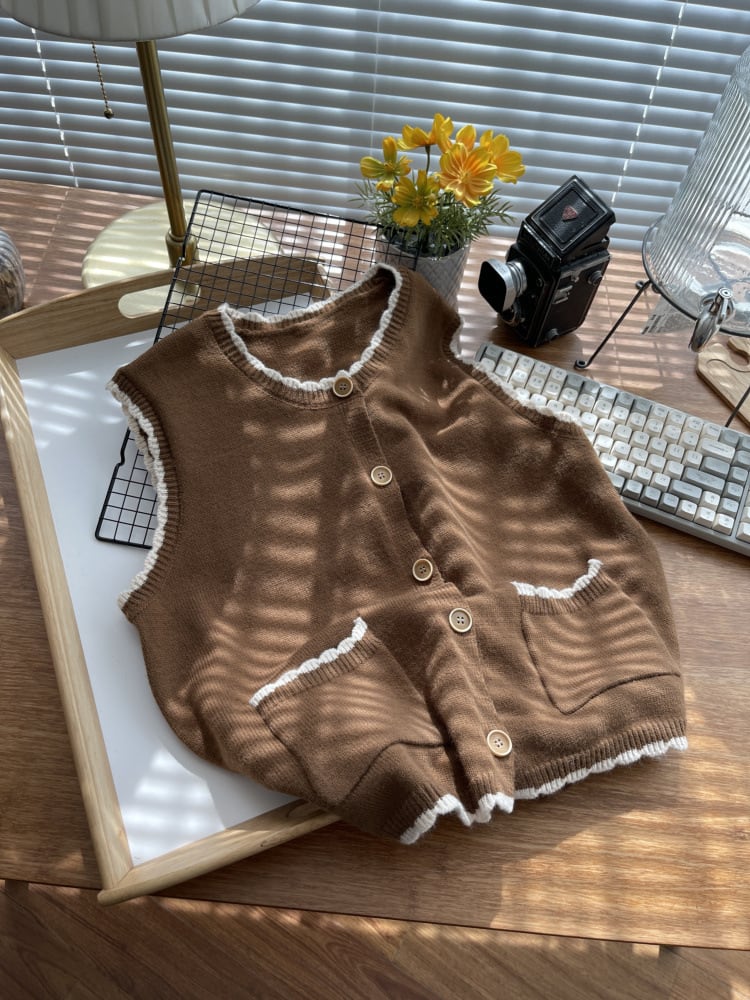 【tops】ニットベスト　M26682