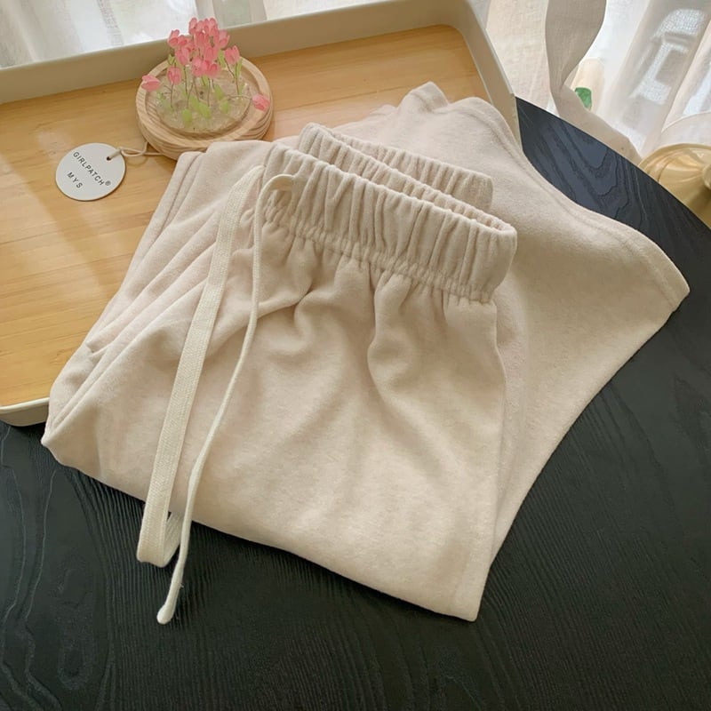 【bottoms】ニットワイドパンツ　M26520