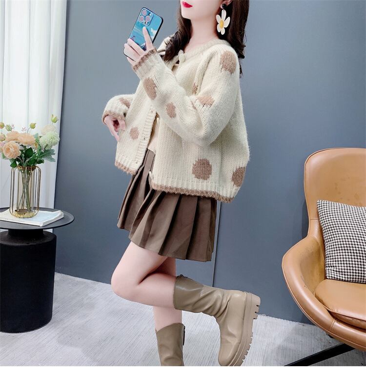 【outer】クルーネックニットカーデ　M26954