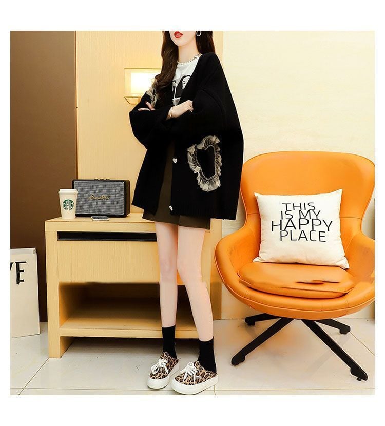 【outer】Vネックニットカーデ　M29144