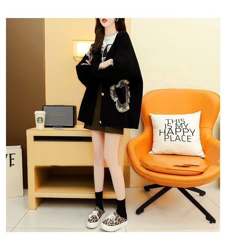 【outer】Vネックニットカーデ　M29144