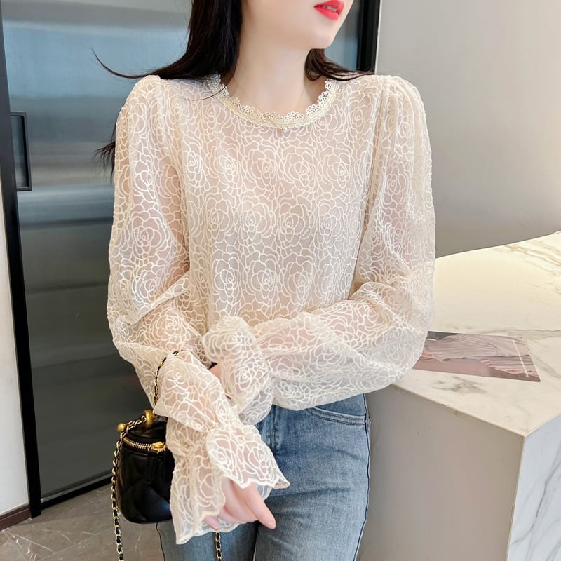 【tops】レースシャツトップス　M20983