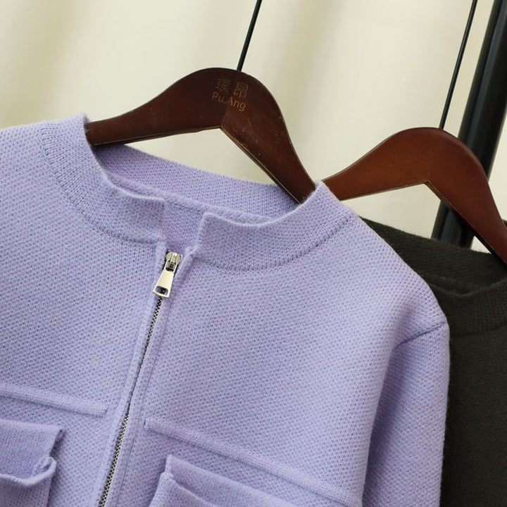 【outer】ファスナーニットカーデ　M26461
