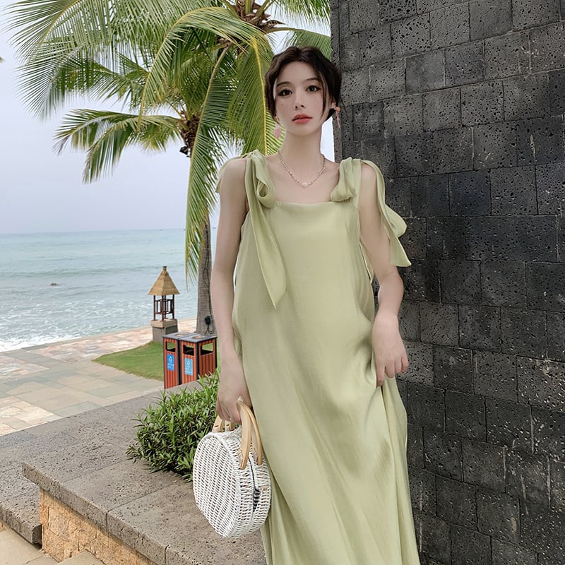 【dress】大人らしい エレガントキャミワンピースオシャレ　M17460