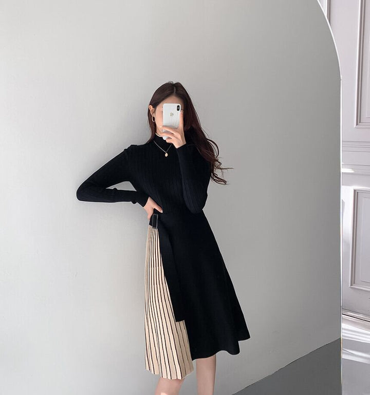 【dress】ドッキングニットワンピース　M17898