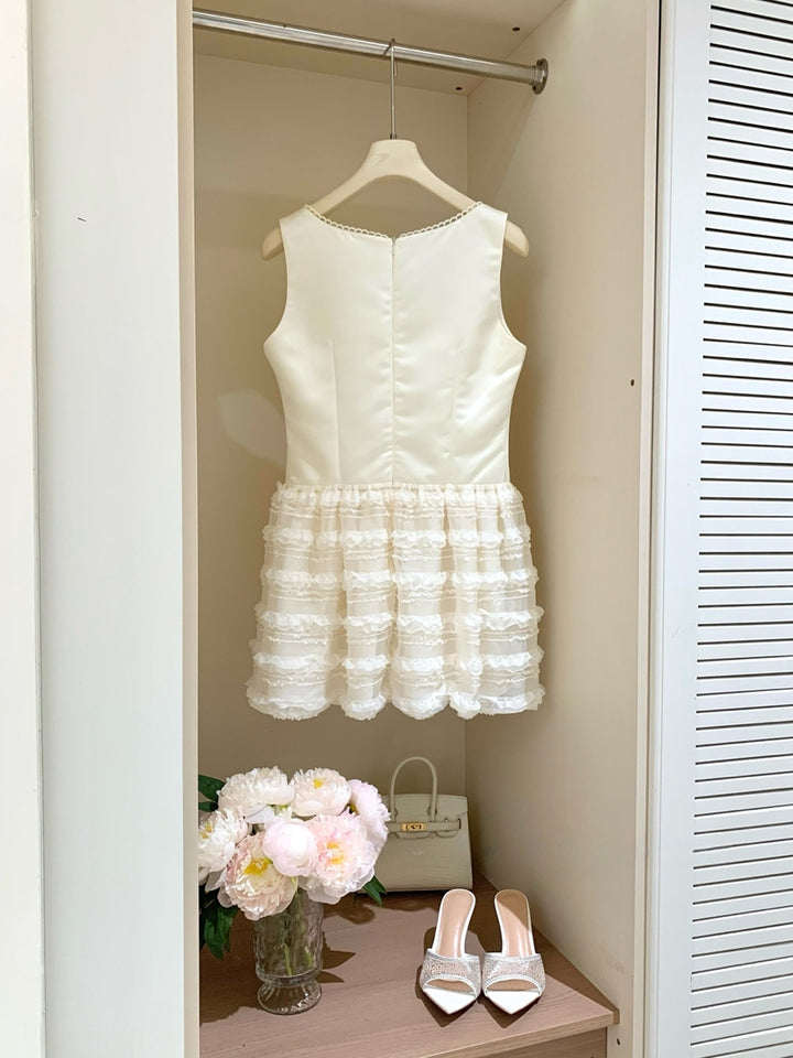 【dress】ノースリーブティアードワンピース Q8687
