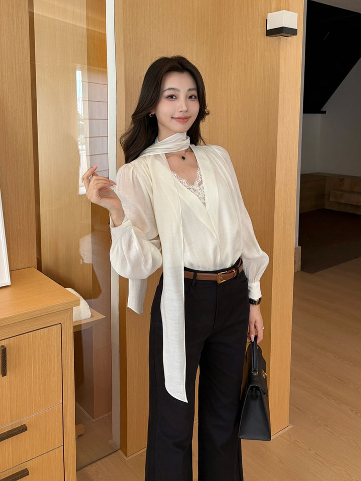 【tops】レースドッキングトップス Q8970