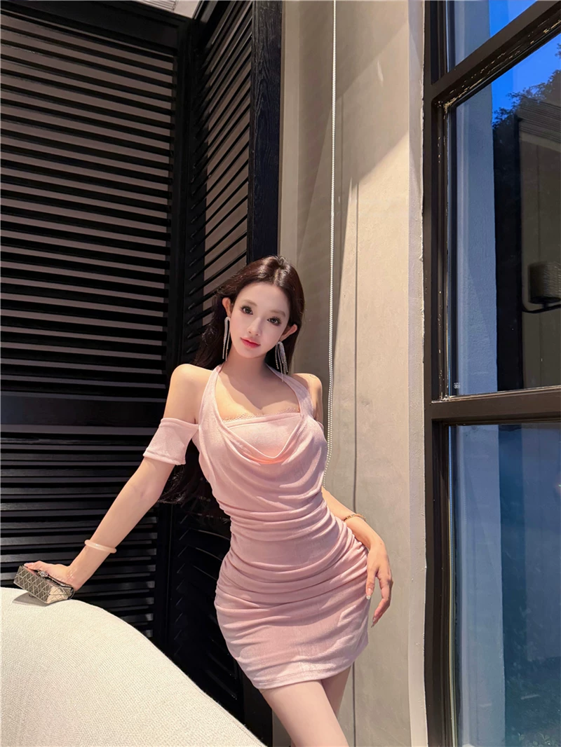 【dress】ホルターネックミニワンピース Q8560
