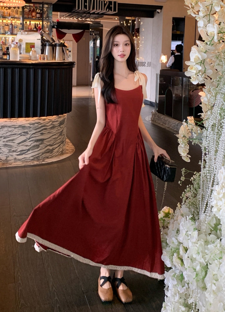 【dress】Aラインロングキャミワンピース Q9112