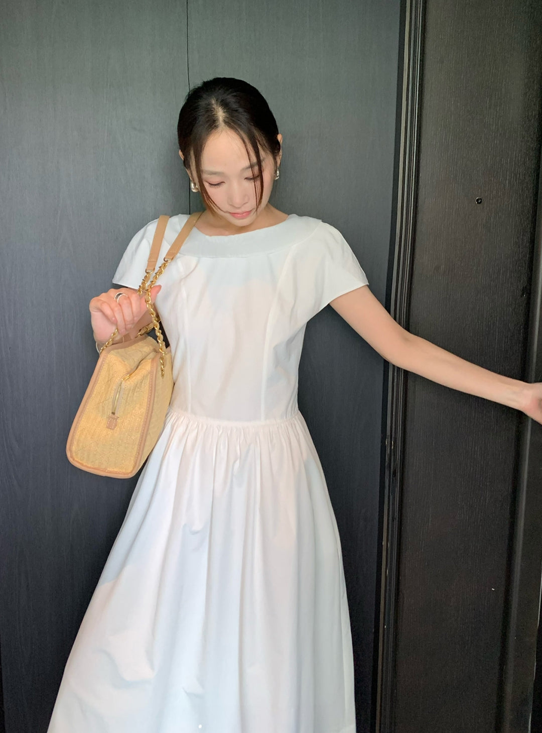【dress】2色展開ロングワンピース Q8654