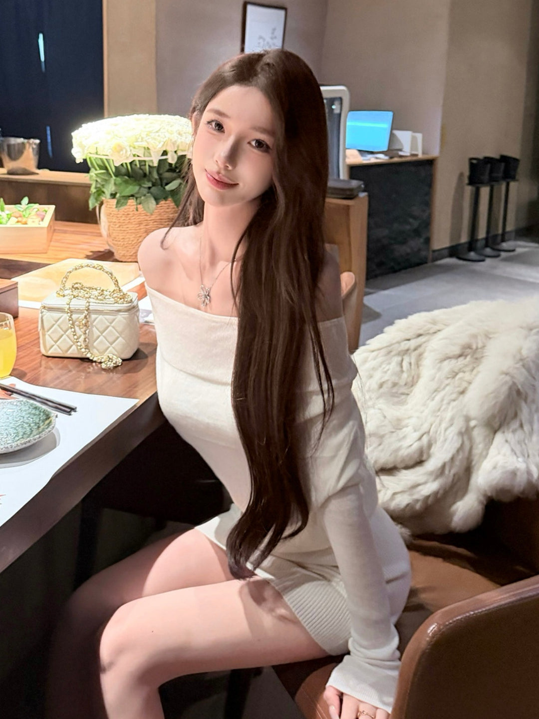 【dress】ワンショルダータイトワンピース Q9300