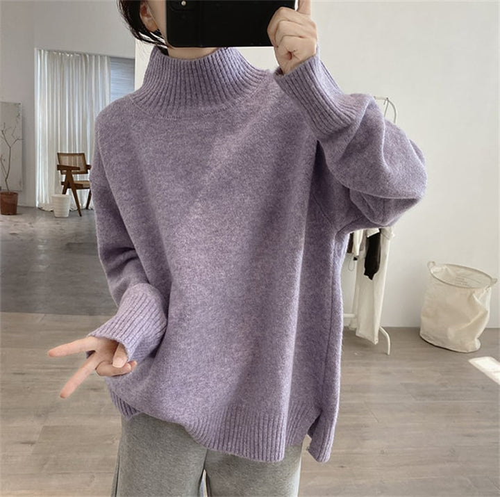 【tops】無地ニットセーター　M26775