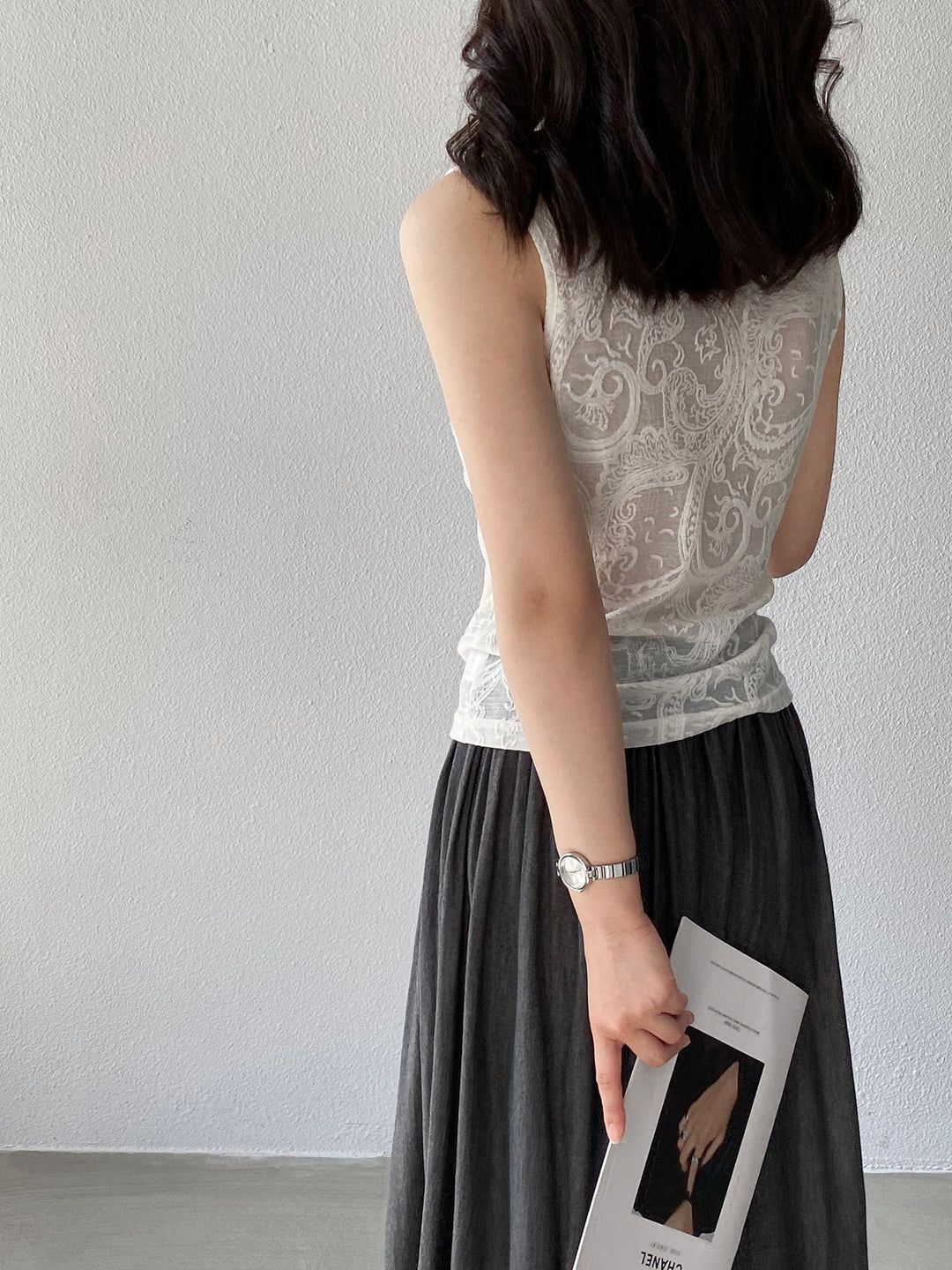 【tops】ノースリーブレーストップス Q8248