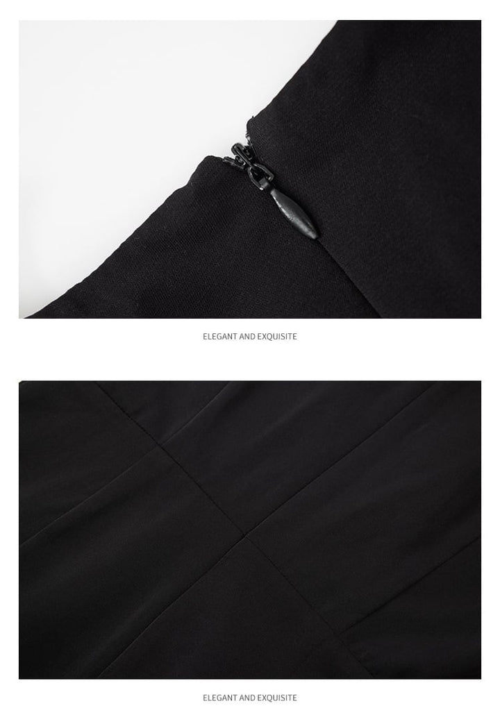 【dress】おしゃれ大人気切り替えデートワンピース着瘦せ　M17082