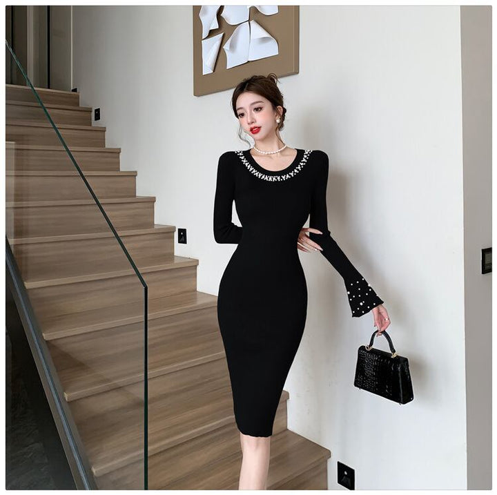【dress】パールニットワンピース　M27487