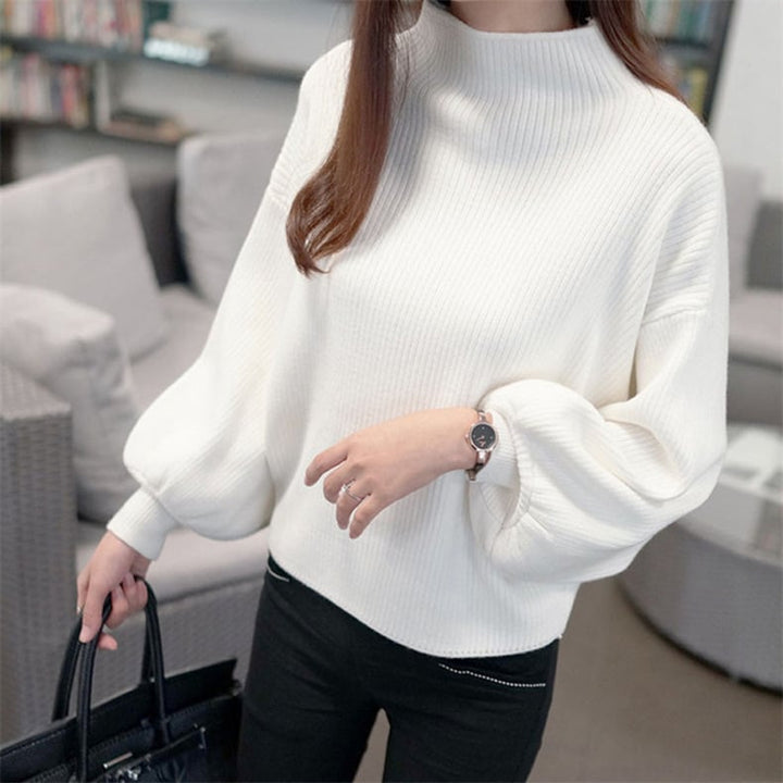 【tops】ランタンスリーブニットセーター　M17702