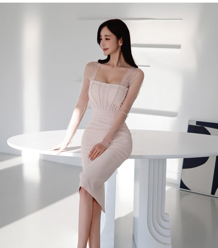 【dress】韓国系エレガントデートワンピースオシャレ　M17610