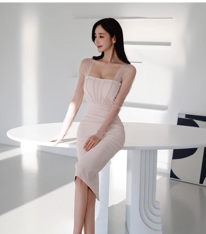 【dress】韓国系エレガントデートワンピースオシャレ　M17610